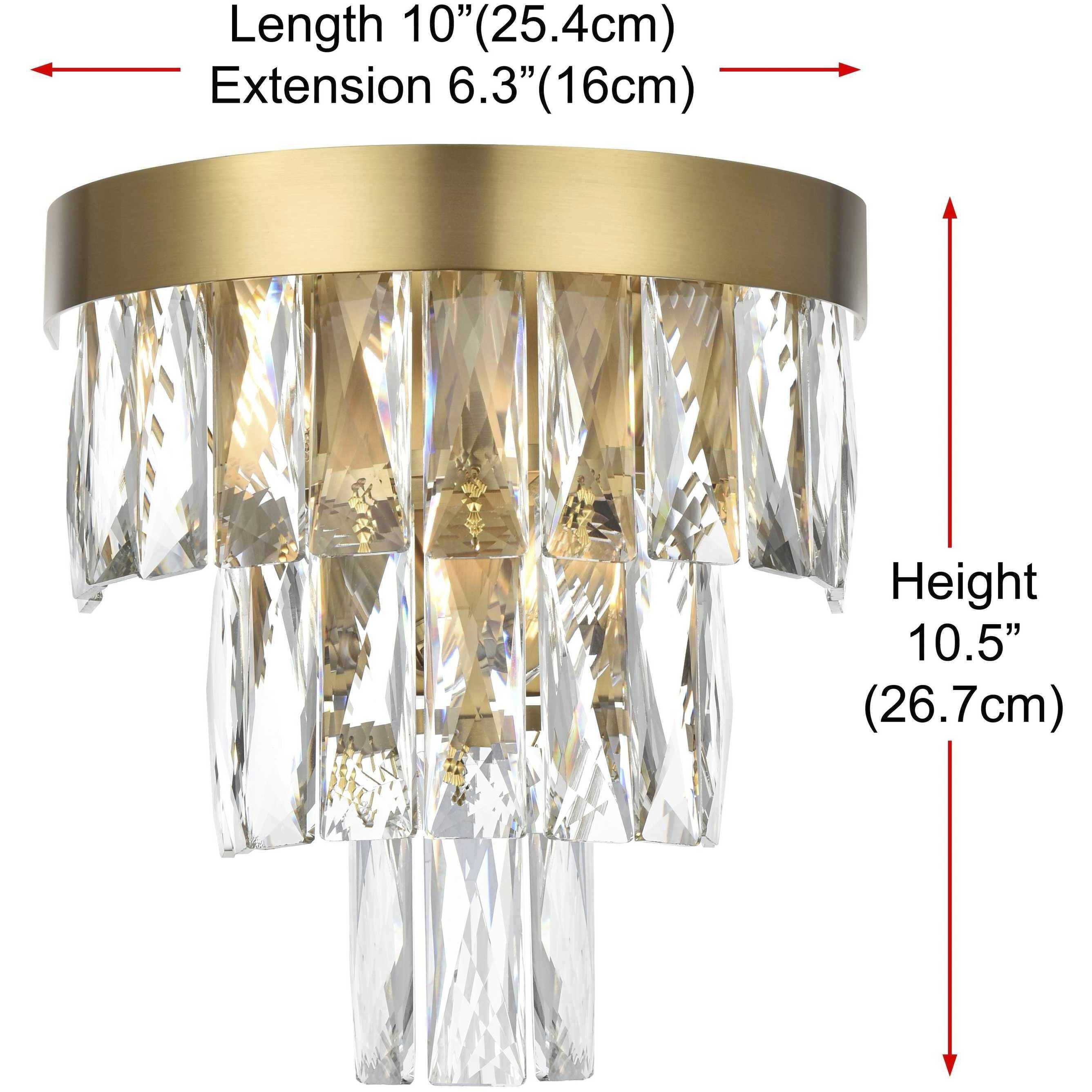 Josephine 2 Light 10 inch Satin Gold Wall Sconce Wall Light