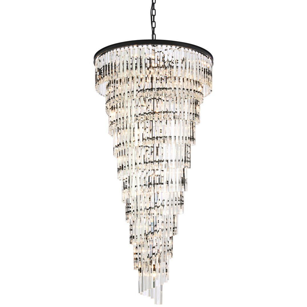 Sydney 42 Light 36.5 inch Matte Black Chandelier Ceiling Light