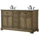 Americana 60 X 22 X 35 inch Driftwood Vanity Sink Set