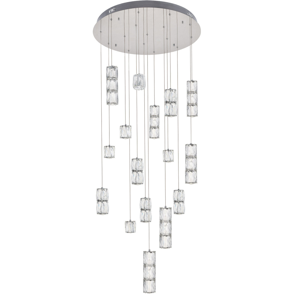 Polaris LED 28 inch Chrome Chandelier Ceiling Light