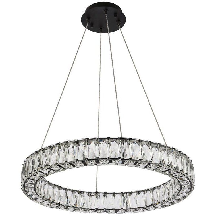 Monroe 1 Light 23 inch Black Pendant Ceiling Light
