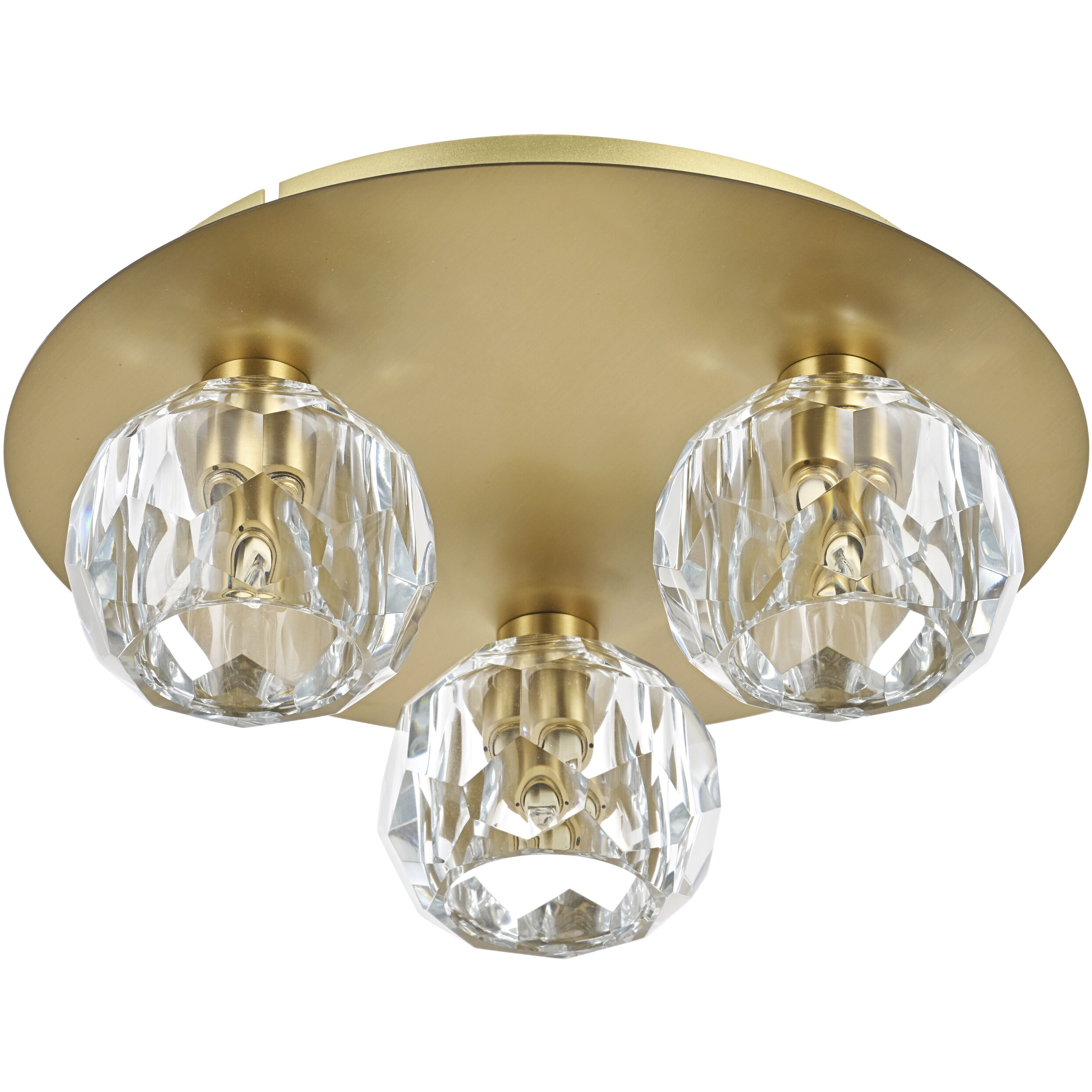Graham 3 Light 12 inch Gold Flush Mount Ceiling Light