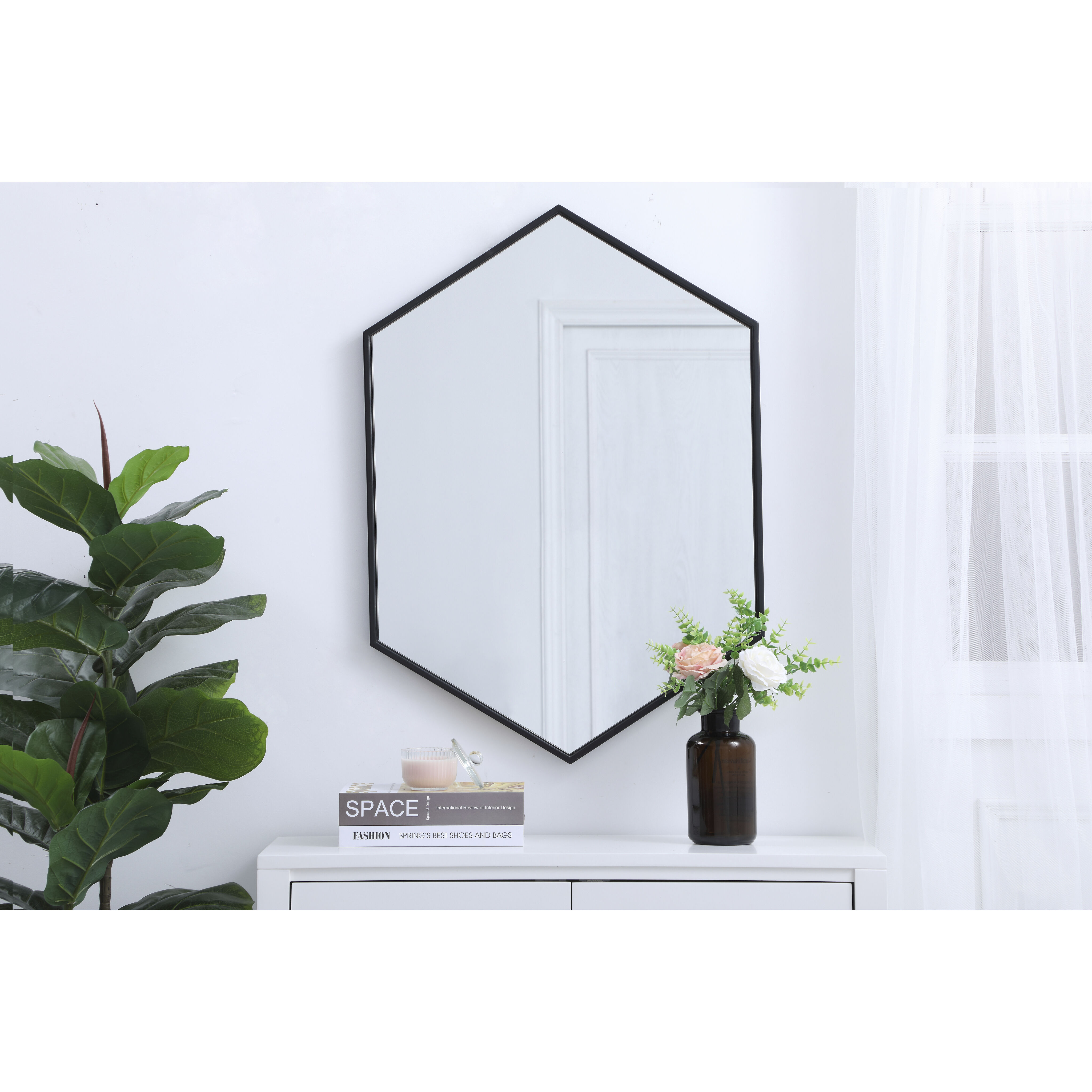 Eternity 34 X 24 inch Black Wall Mirror