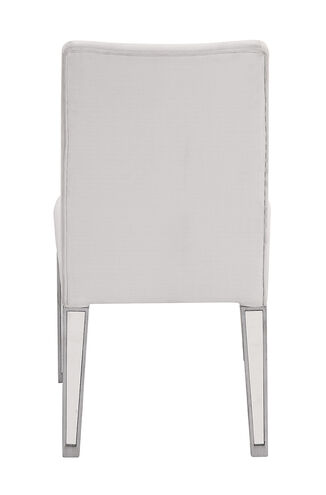 Contempo Silver Accent Chair, Clear Mirror