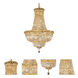 Tranquil 22 Light 22 inch Gold Dining Chandelier Ceiling Light in Royal Cut
