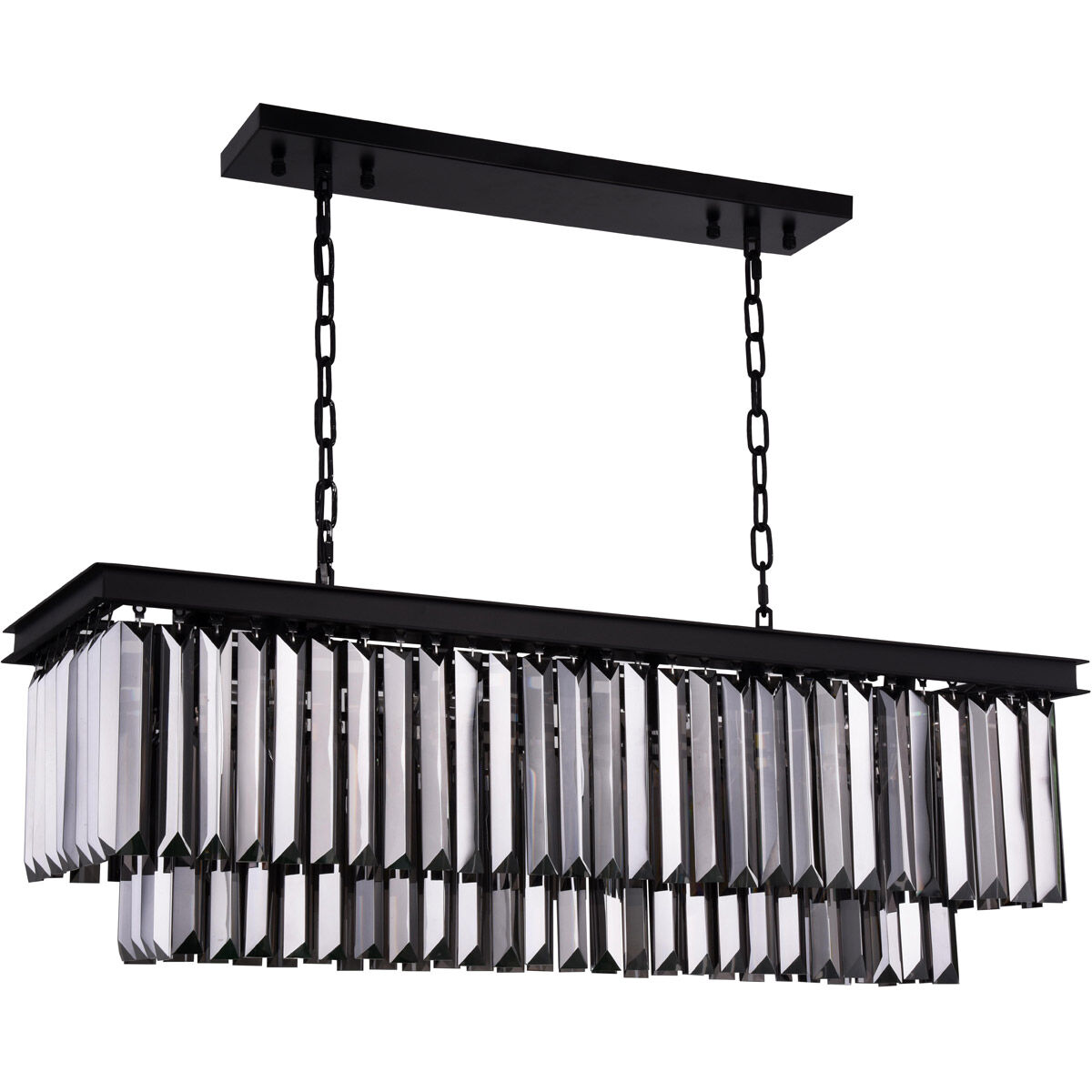 Sydney 12 Light 40 inch Matte Black Chandelier Ceiling Light, Urban Classic
