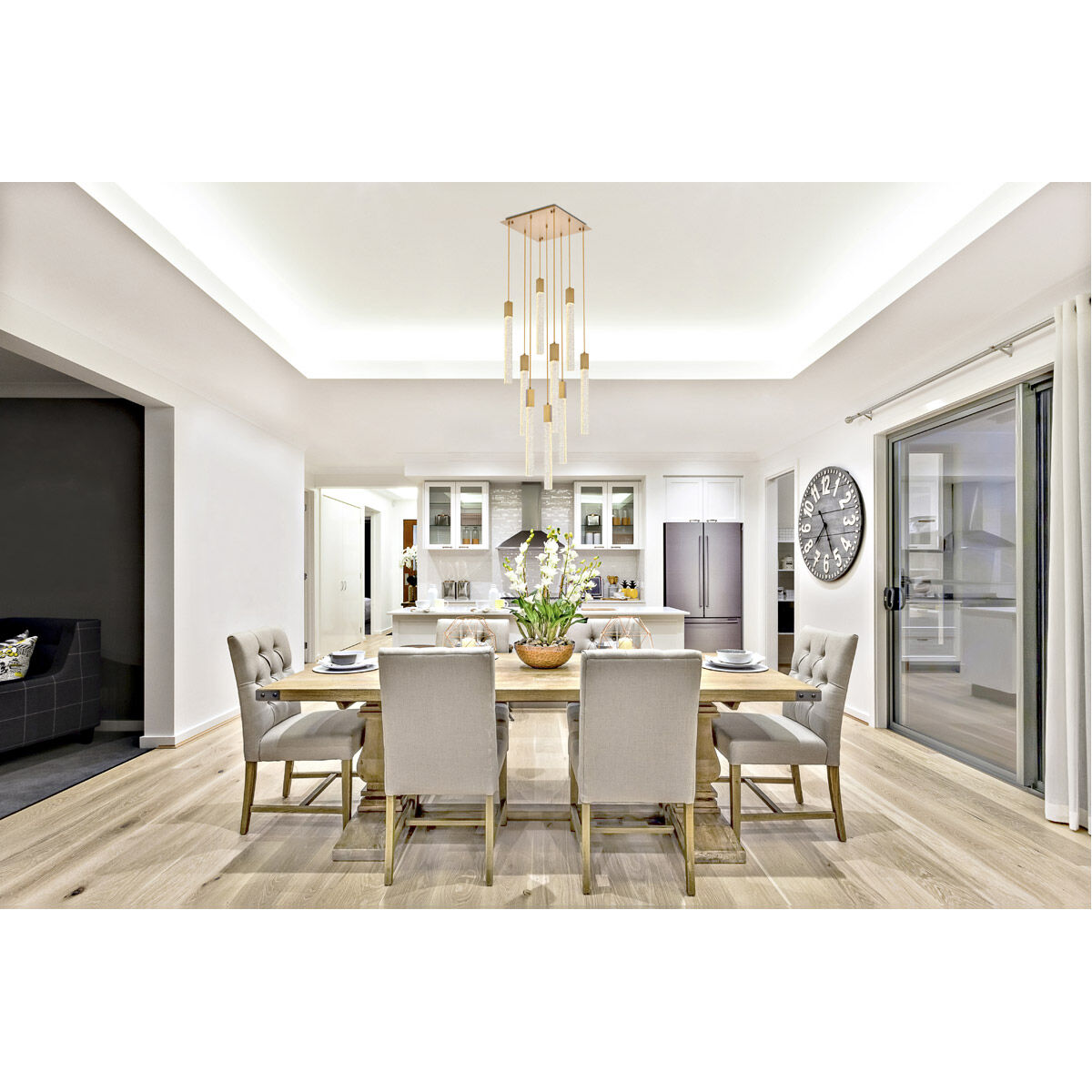 Weston 9 Light 20 inch Satin Gold Pendant Ceiling Light