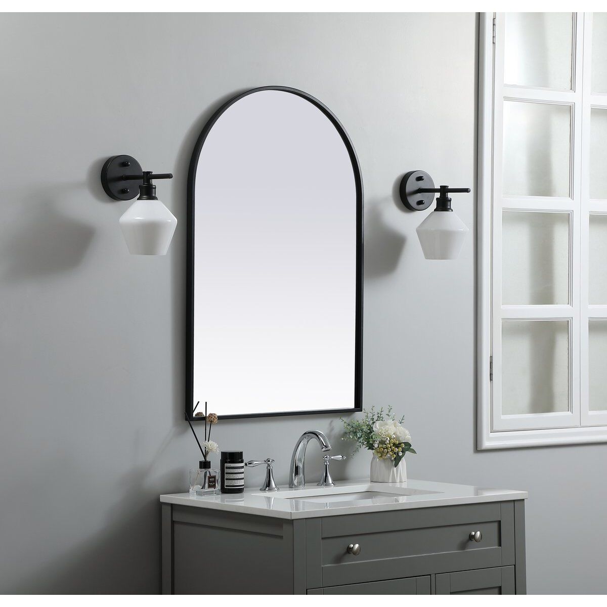 Ayra 36 X 24 inch Black Mirror