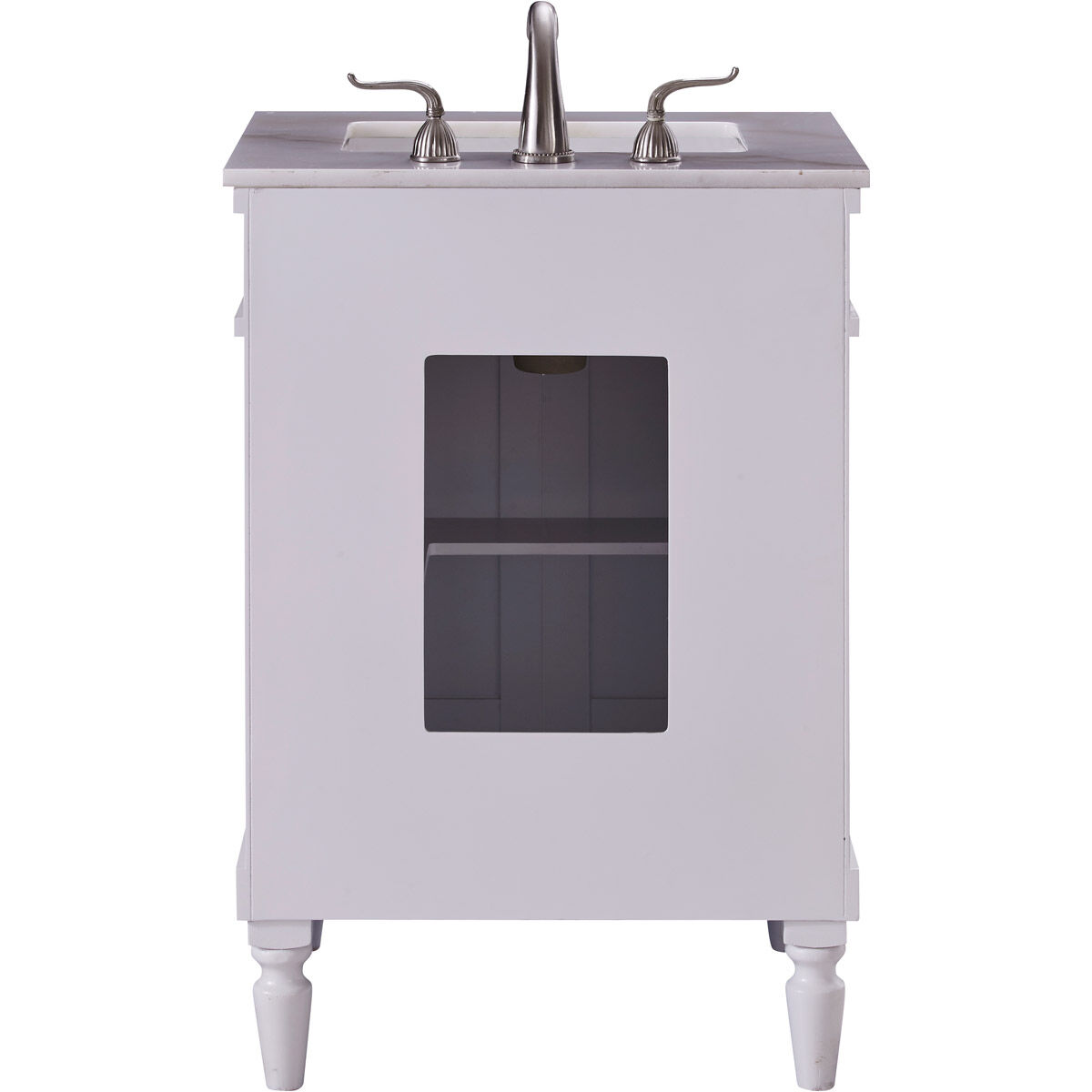 Lexington 24 X 21 X 35 inch Antique White with White Marble Vanity Set