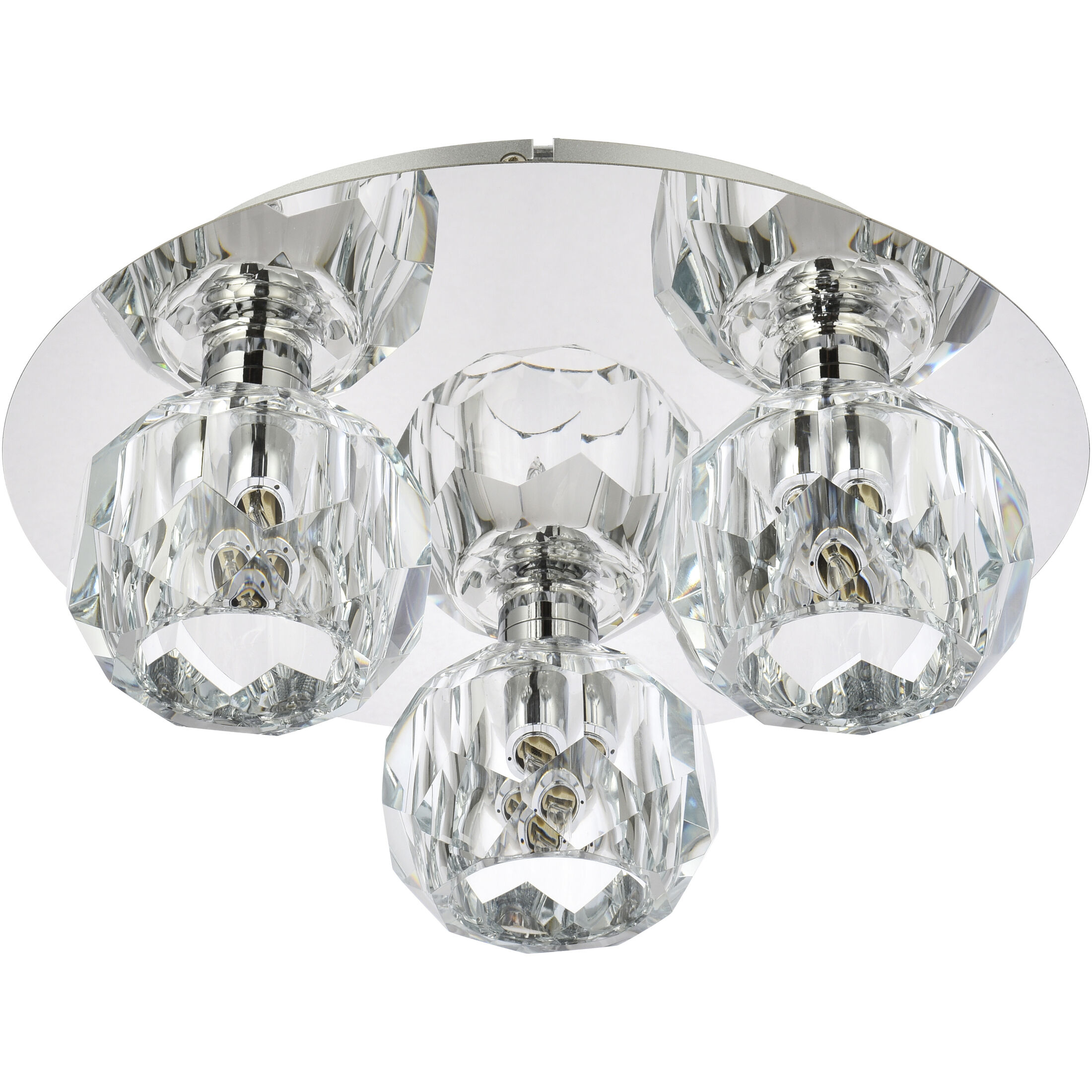 Graham 3 Light 12 inch Chrome Flush Mount Ceiling Light
