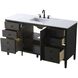 Blakely 60 X 34 inch Chocolate Oak Bathroom Vanity Cabinet