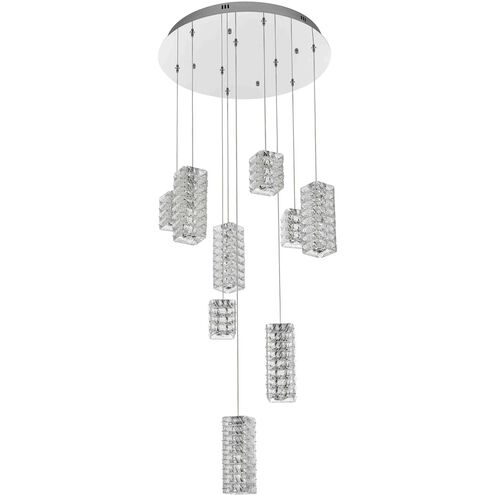 Aston 9 Light 24 inch Chrome Pendant Ceiling Light