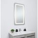 Genesis 36 X 20 inch Glossy White LED Mirror