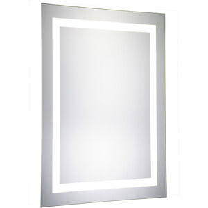 Nova 40 X 20 inch Glossy White Lighted Wall Mirror in 5000K, Dimmable, 5000K, Rectangle, Fog Free