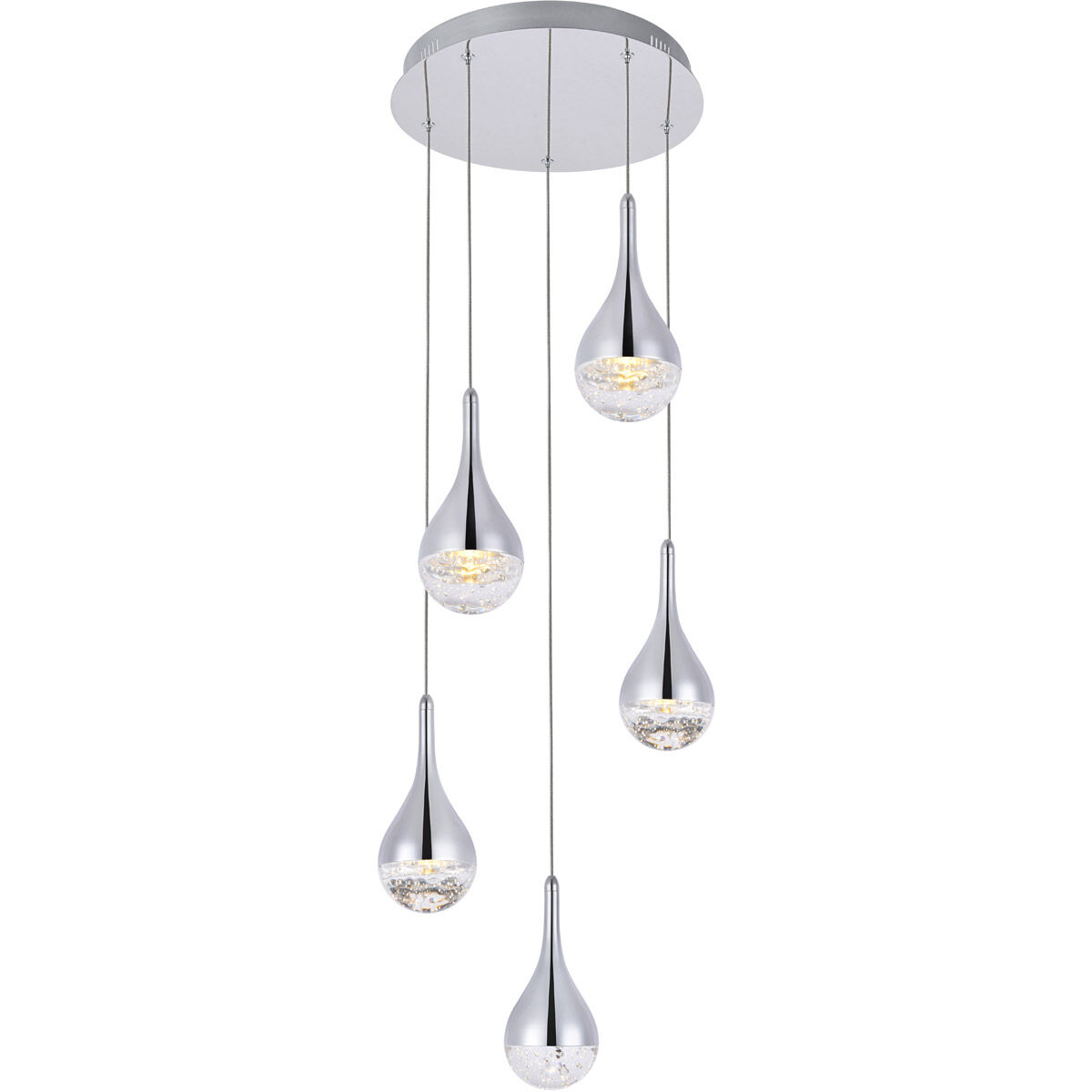 Amherst LED 15 inch Chrome Chandelier Ceiling Light