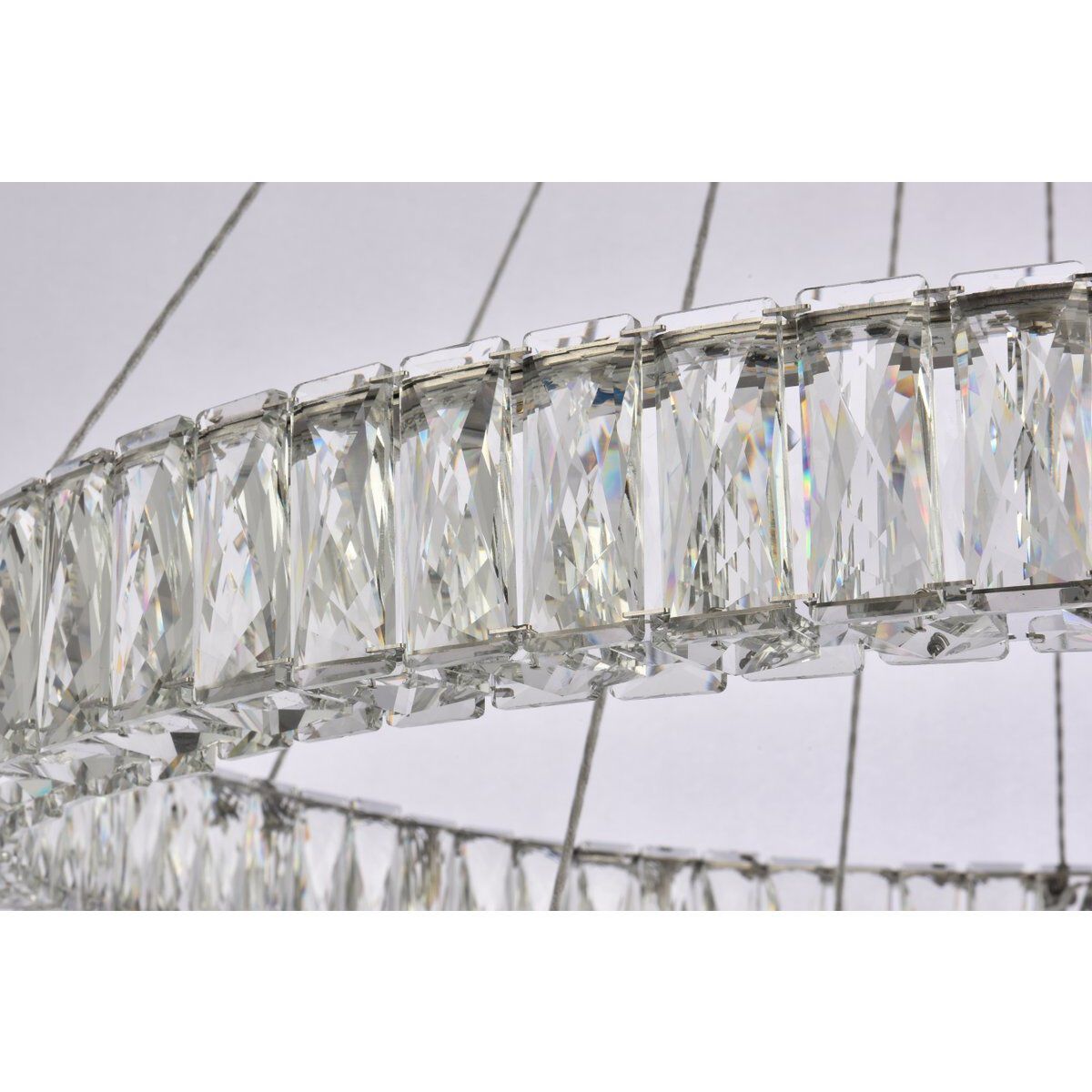 Monroe LED 36 inch Chrome Chandelier Ceiling Light