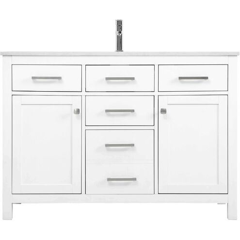 Lewis 48 X 22 X 34 inch White Vanity Sink Set