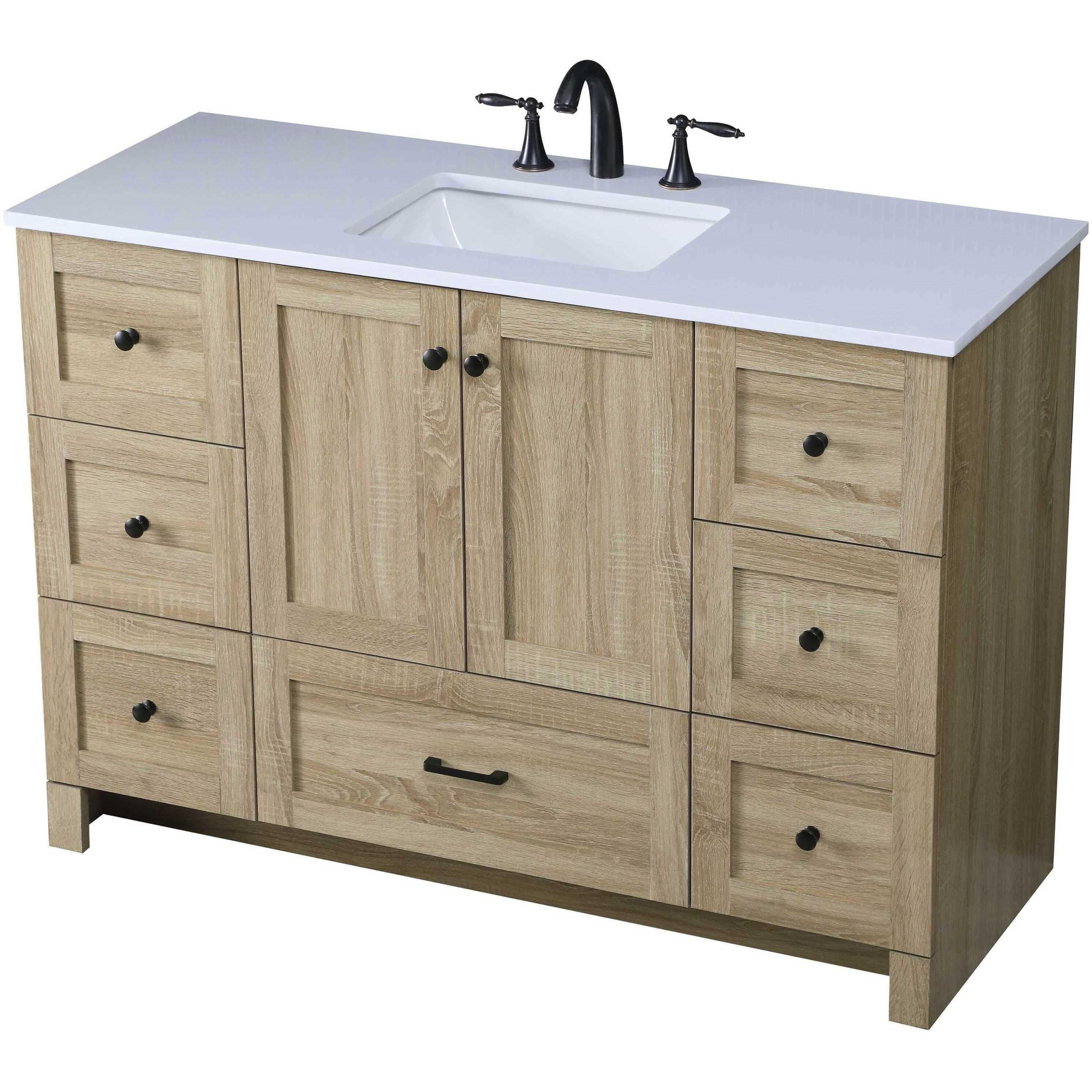 Soma 48 X 34 inch Mango Wood Bathroom Vanity Cabinet