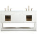 Larkin 60 X 22 X 34 inch White Vanity Sink Set
