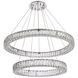 Monroe LED 36 inch Chrome Chandelier Ceiling Light