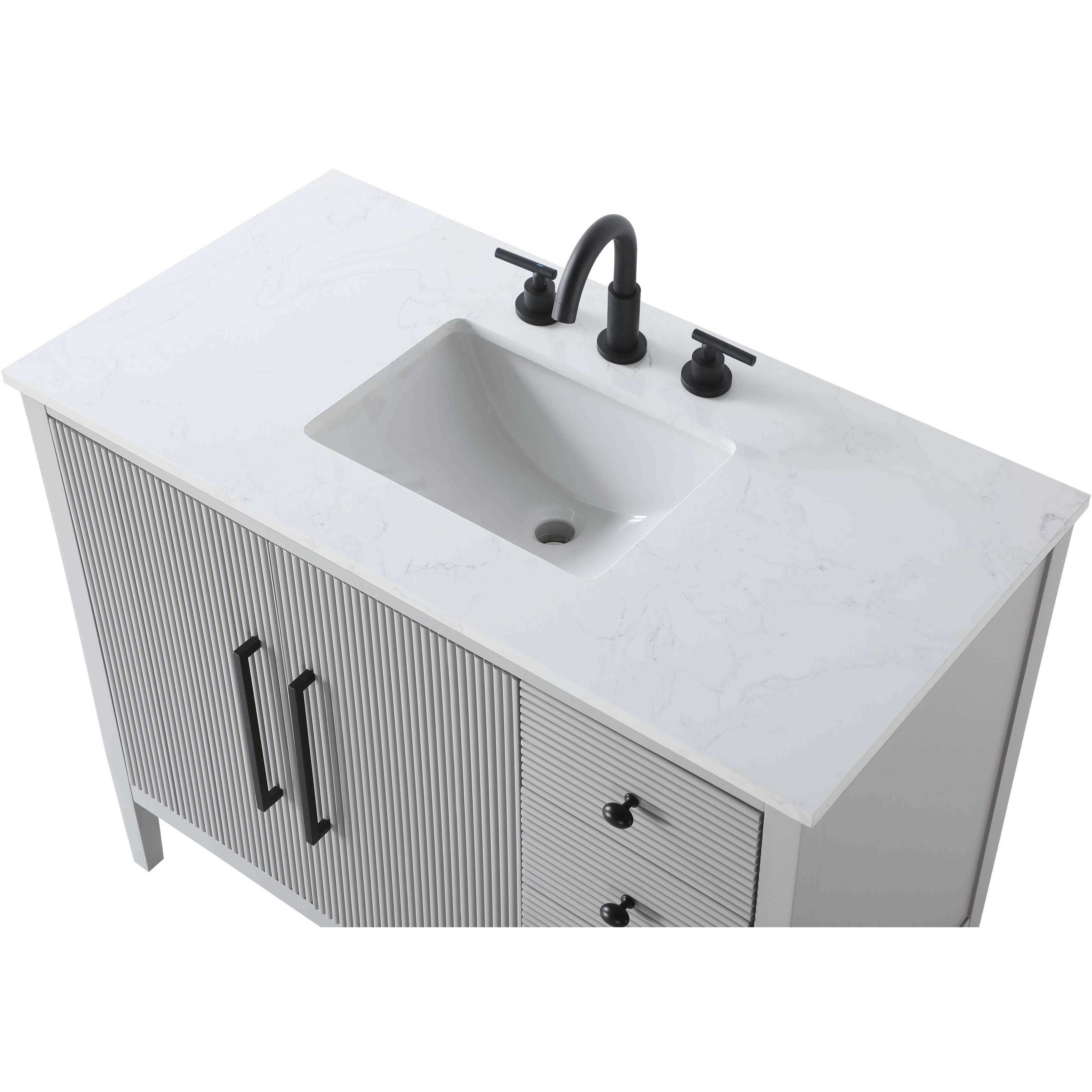 Blakely 42 X 34 inch Grey Bathroom Vanity Cabinet