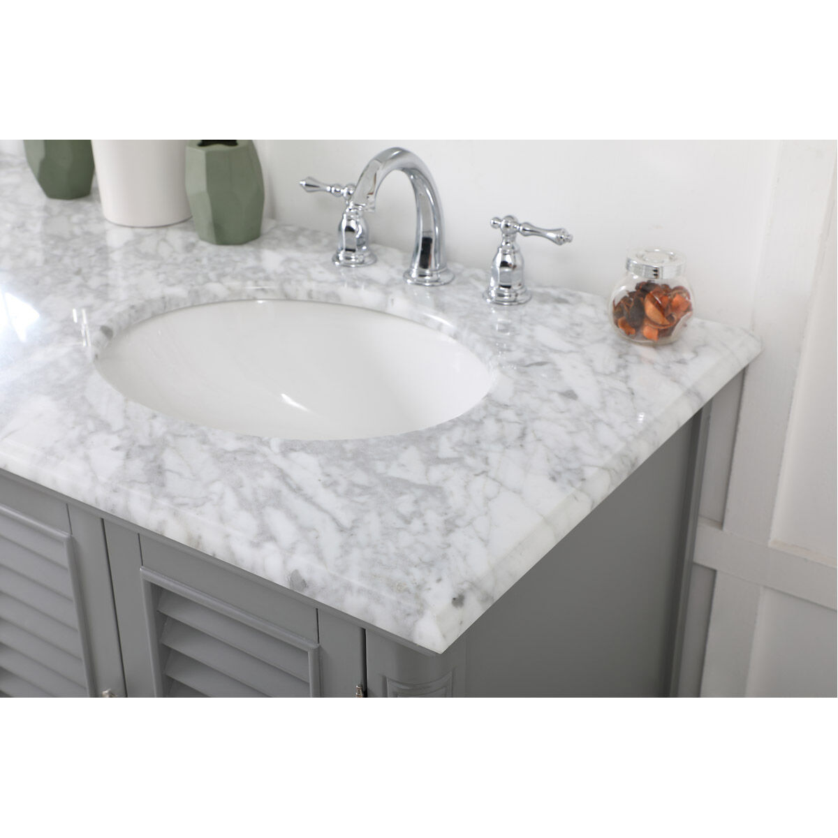 Rhodes 60 X 22 X 35 inch Grey Vanity Sink Set