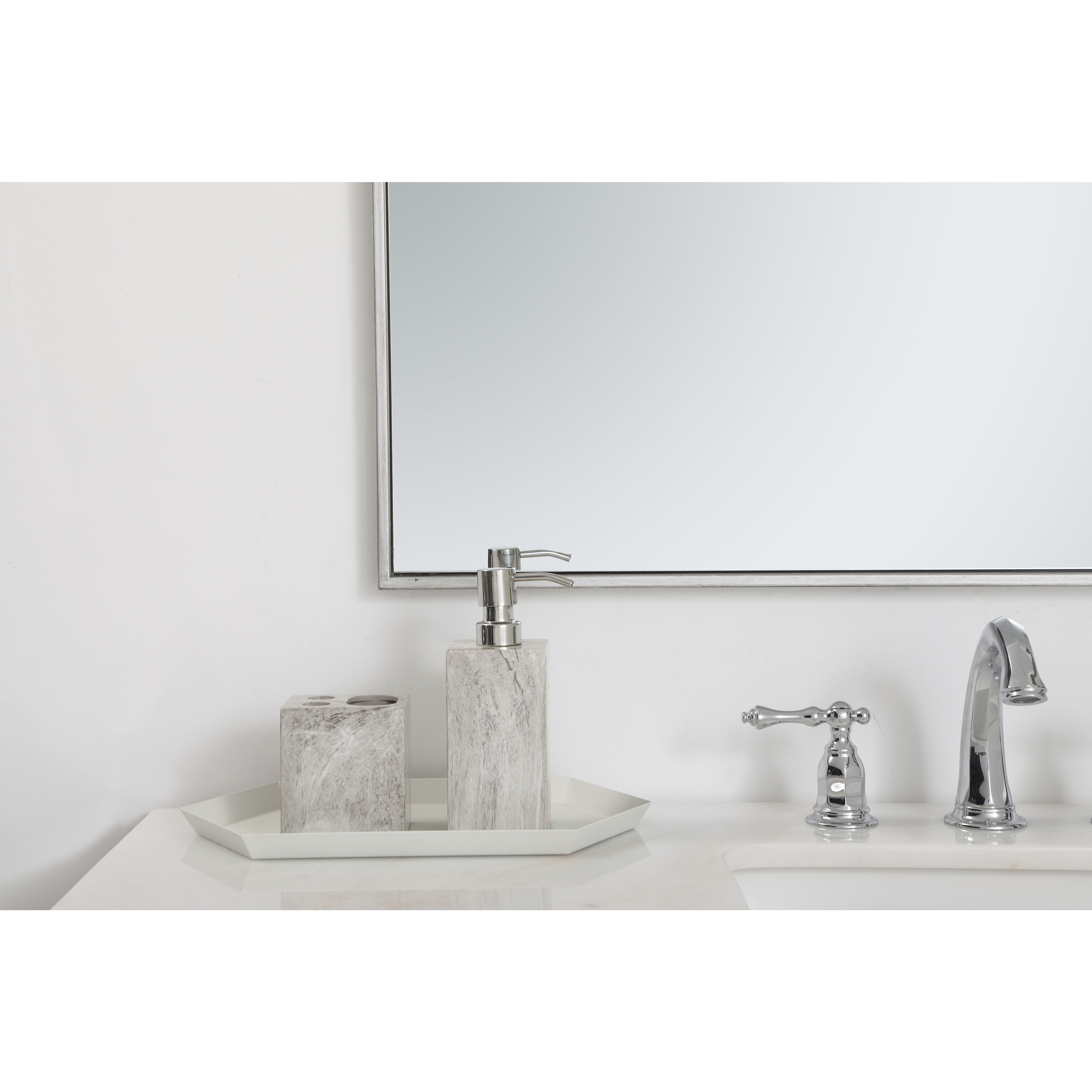 Monet 48 X 36 inch Silver Wall Mirror