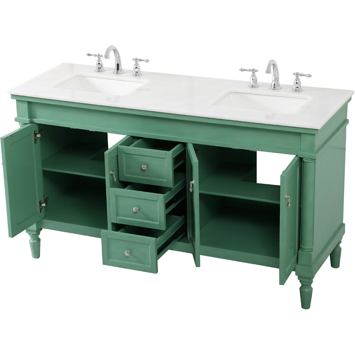 Lexington 60 X 22 X 35 inch Vintage Mint Vanity Sink Set