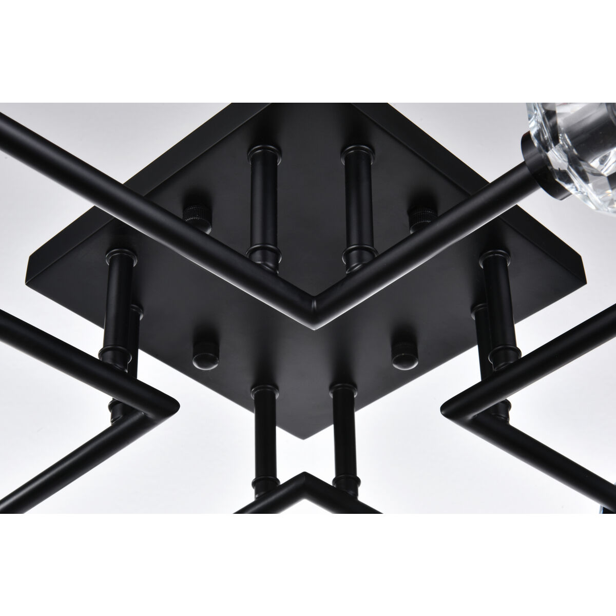 Eren 8 Light 31 inch Black Flush Mount Ceiling Light