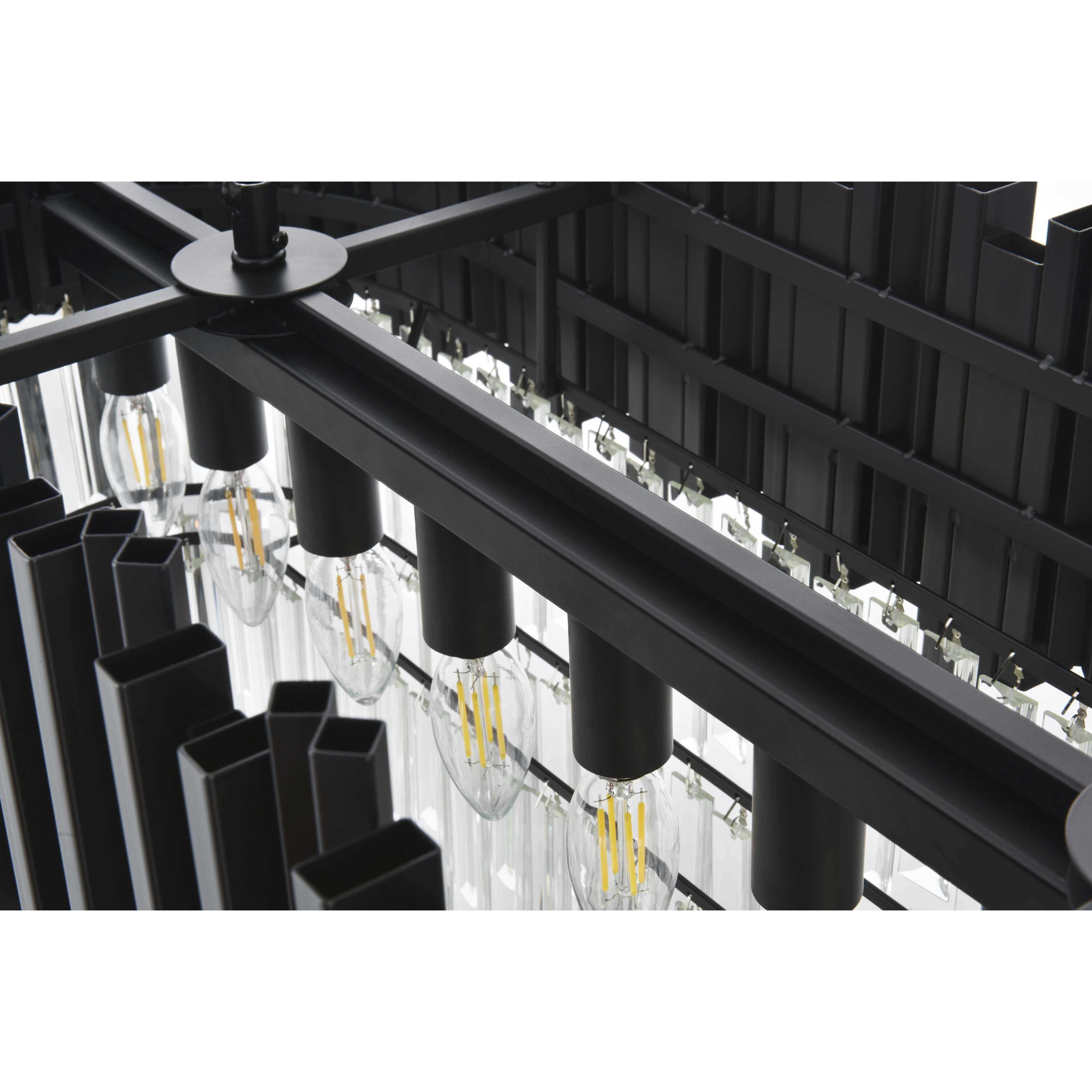 Willow 9 Light 14 inch Black Chandelier Ceiling Light