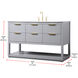 Larkin 54 X 22 X 34 inch Grey Vanity Sink Set