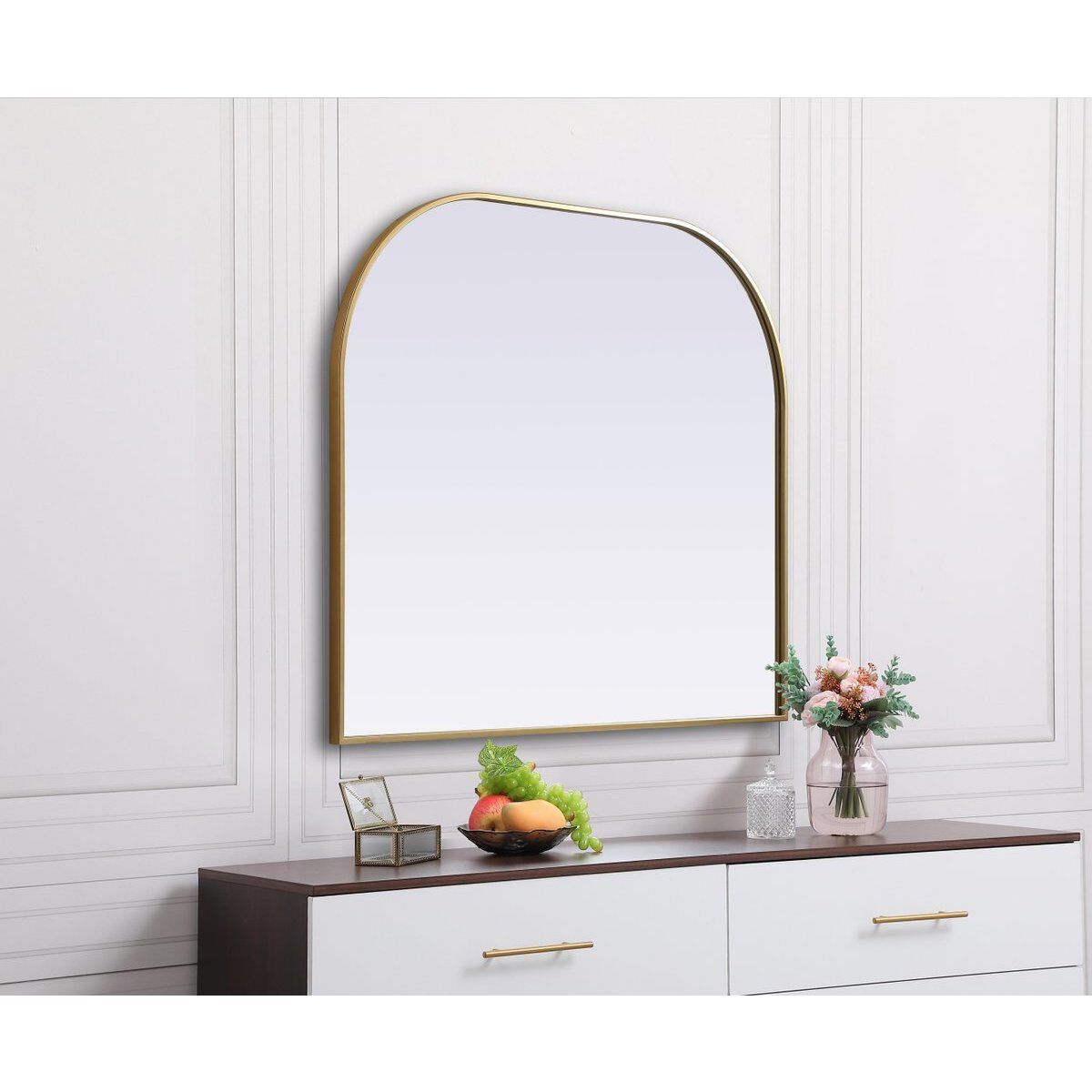Blaire 40 X 34 inch Brass Mirror