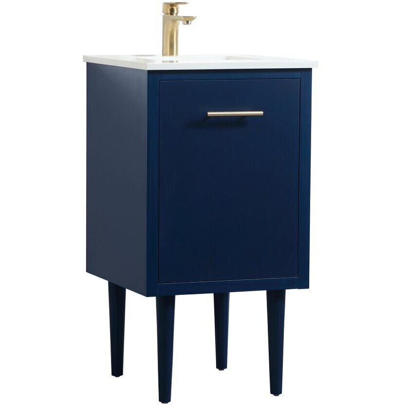 Cyrus 19 X 18 X 33.5 inch Blue Vanity Sink Set