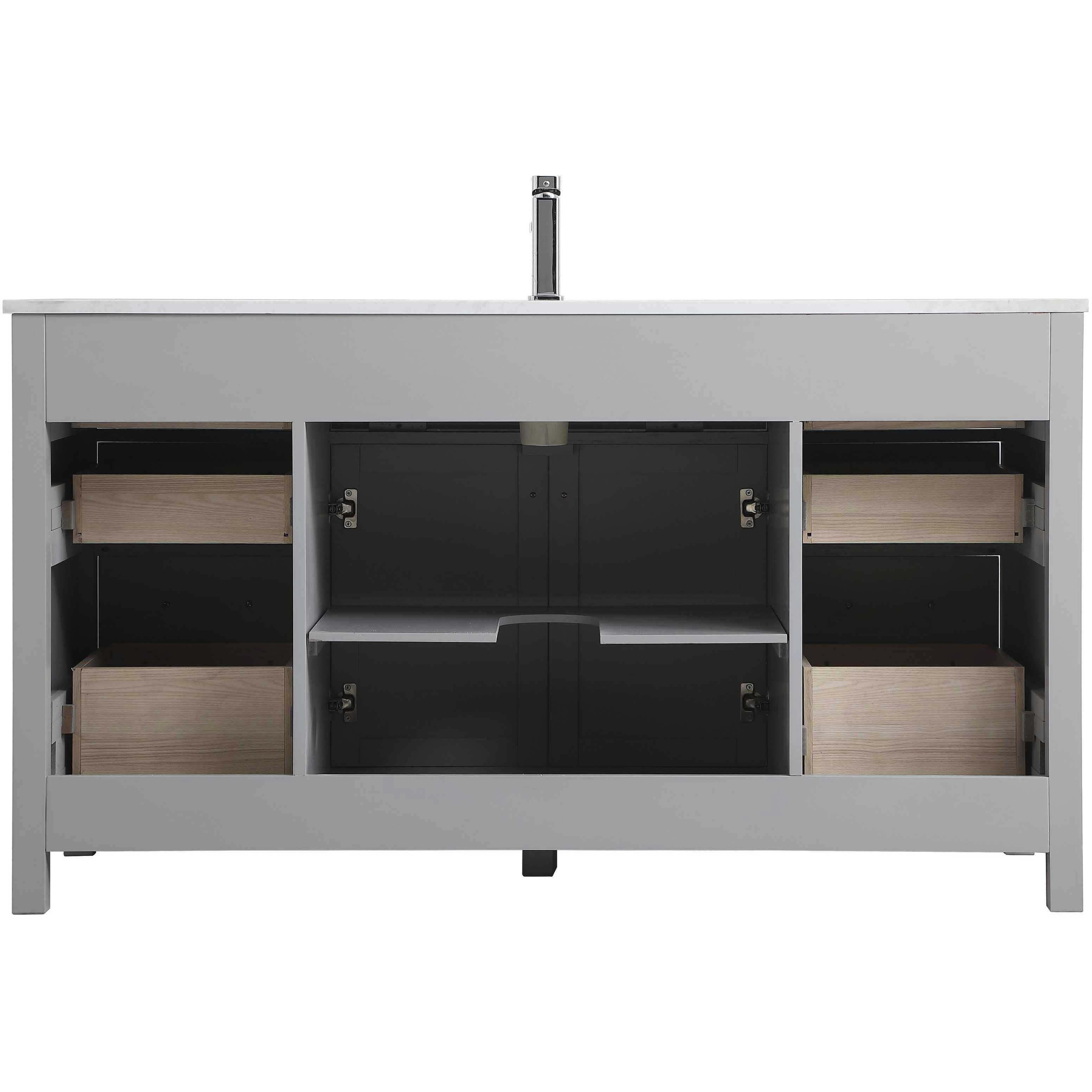 Lewis 60 X 22 X 34 inch Grey Vanity Sink Set