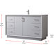 Hayes 60 X 22 X 35 inch Grey Vanity Sink Set