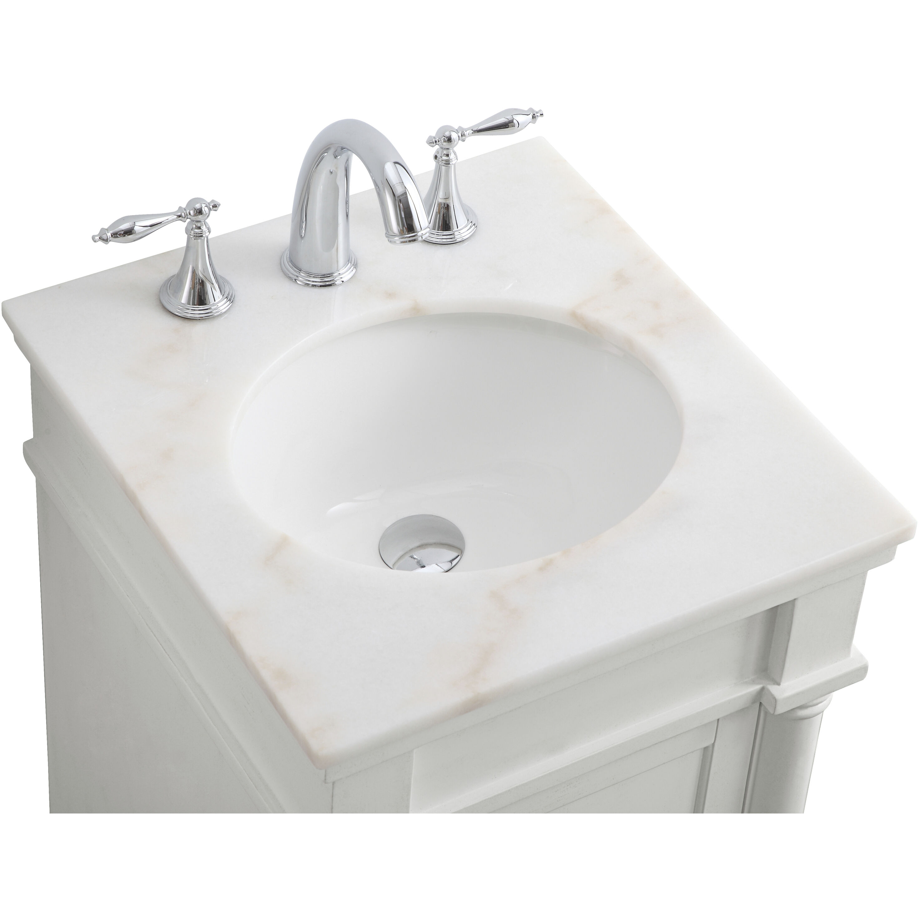 Lexington 19 X 18 X 35 inch Antique White Vanity Sink Set