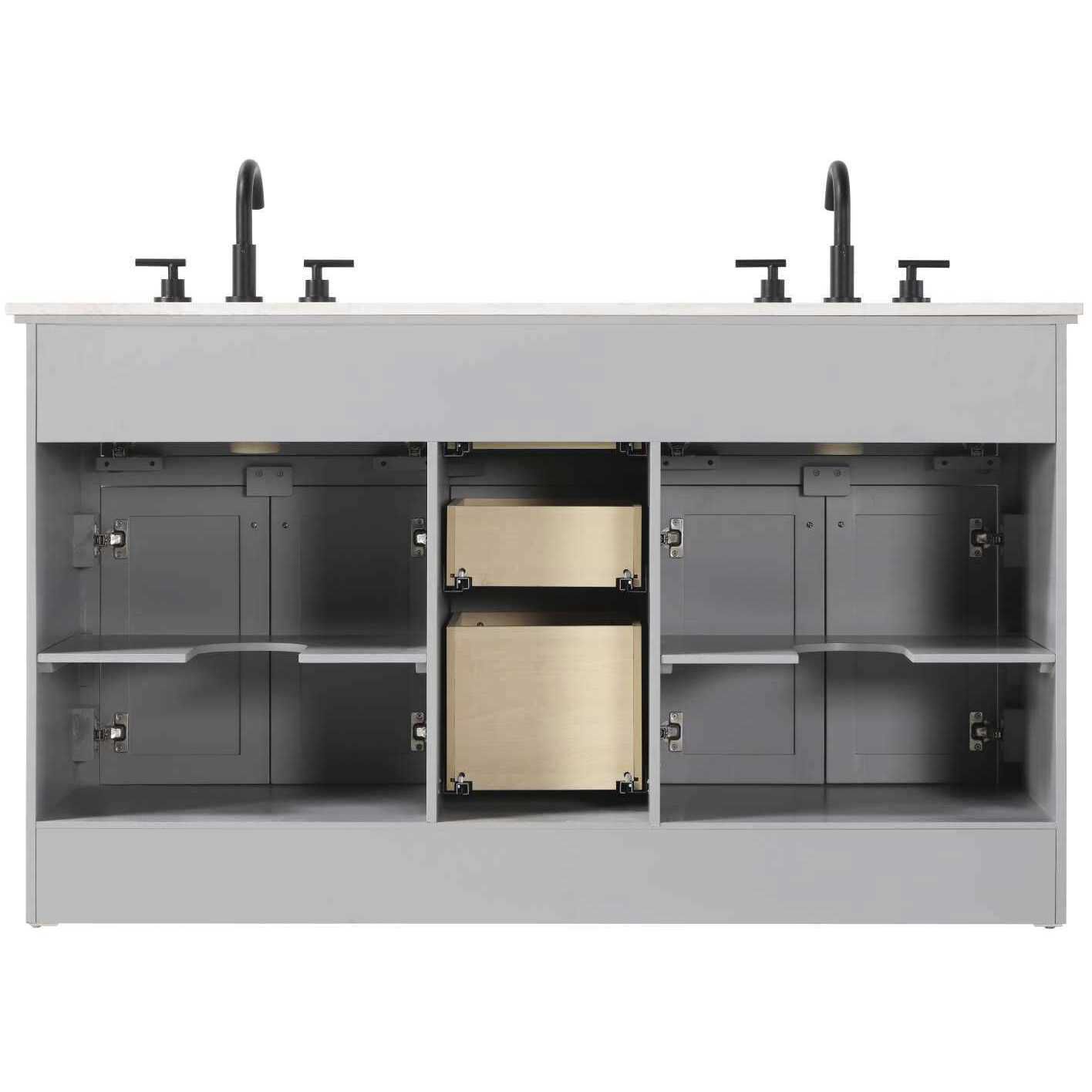 Remington 60 X 35 inch Grey Bathroom Vanity Cabinet