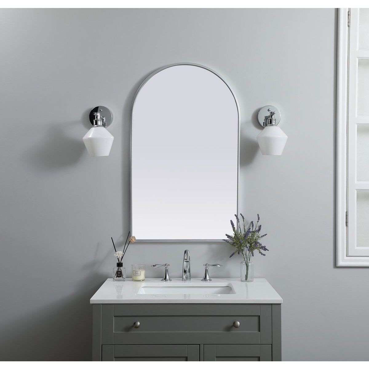 Ayra 36 X 22 inch Silver Mirror