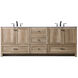 Soma 84 X 19 X 34 inch Natural Oak Vanity Sink Set