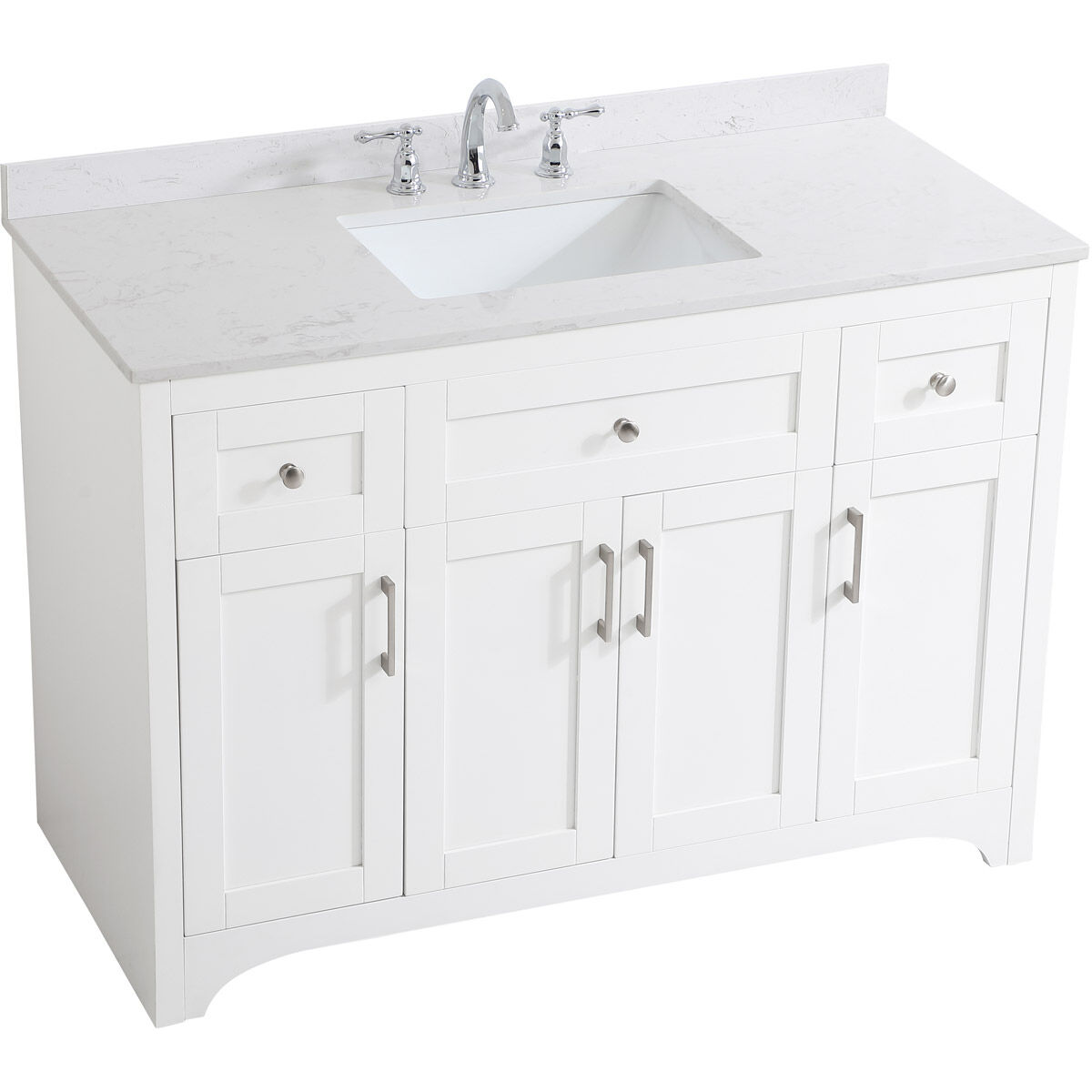 Moore 48 X 22 X 34 inch White Vanity Sink Set