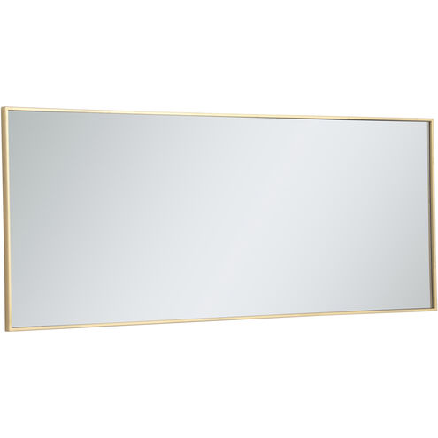 Monet 60 X 24 inch Brass Wall Mirror