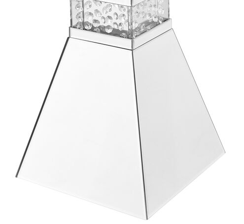 Modern 20 X 12 inch Clear Mirror and Crystal End Table 