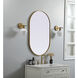 Asha 40 X 24 inch Brass Mirror in 24 x 40