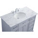 Americana 84 X 22 X 70 inch Light Grey Vanity Sink Set
