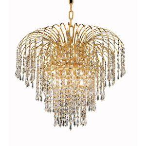 Falls 6 Light 21 inch Gold Dining Chandelier Ceiling Light in Royal Cut