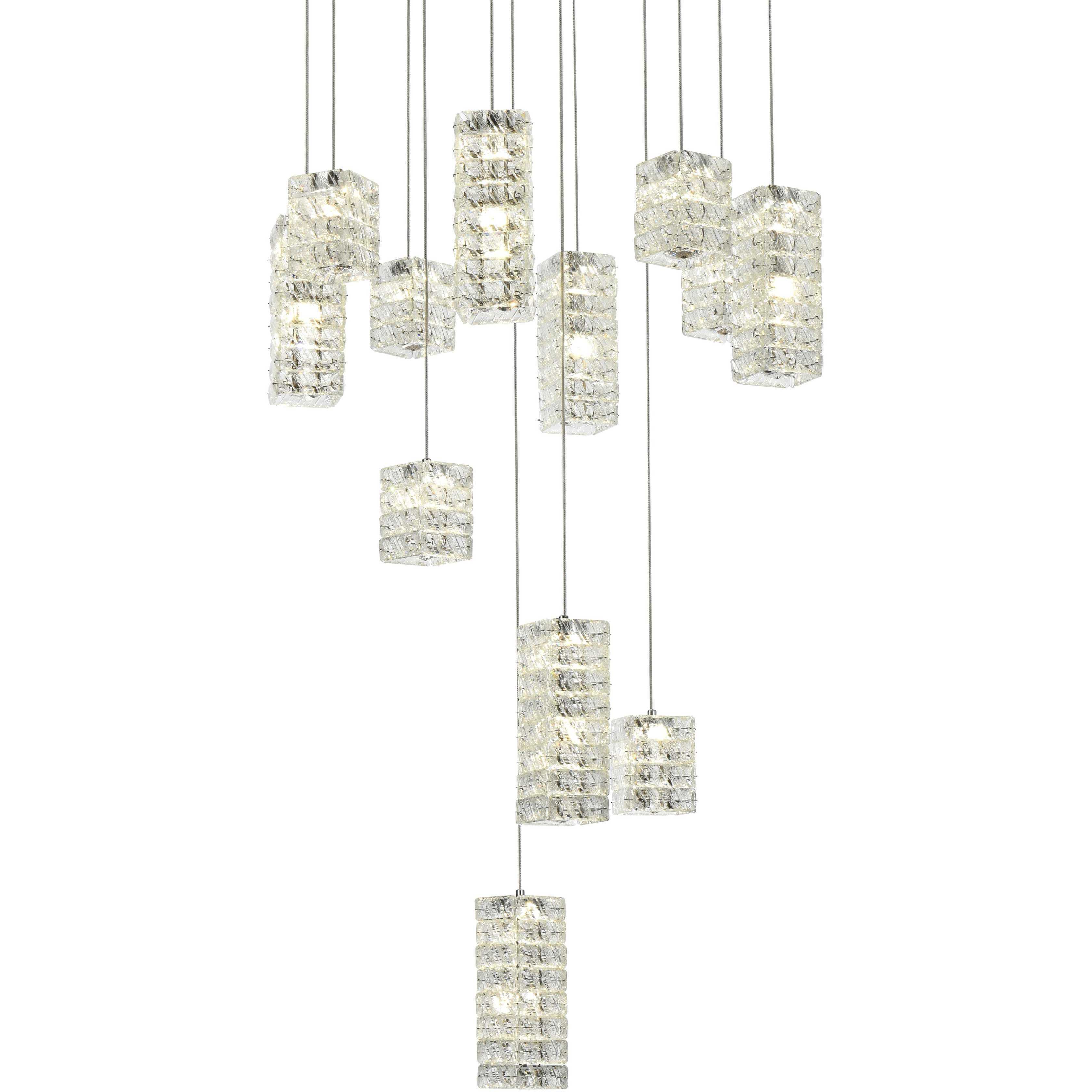 Aston 12 Light 28 inch Chrome Pendant Ceiling Light