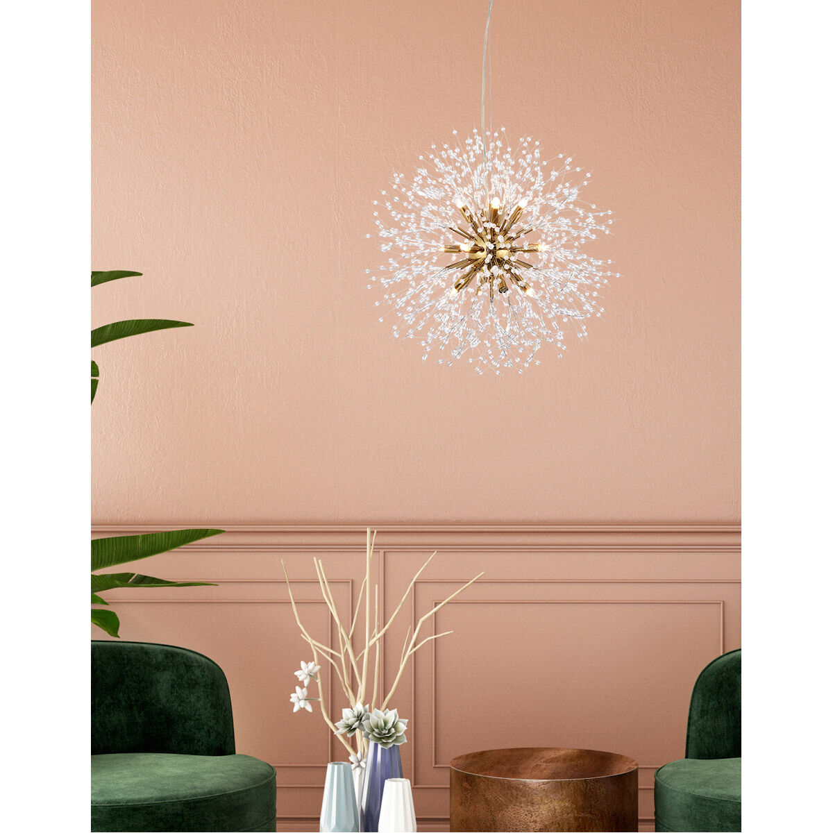 Solace 12 Light 24 inch Gold Pendant Ceiling Light