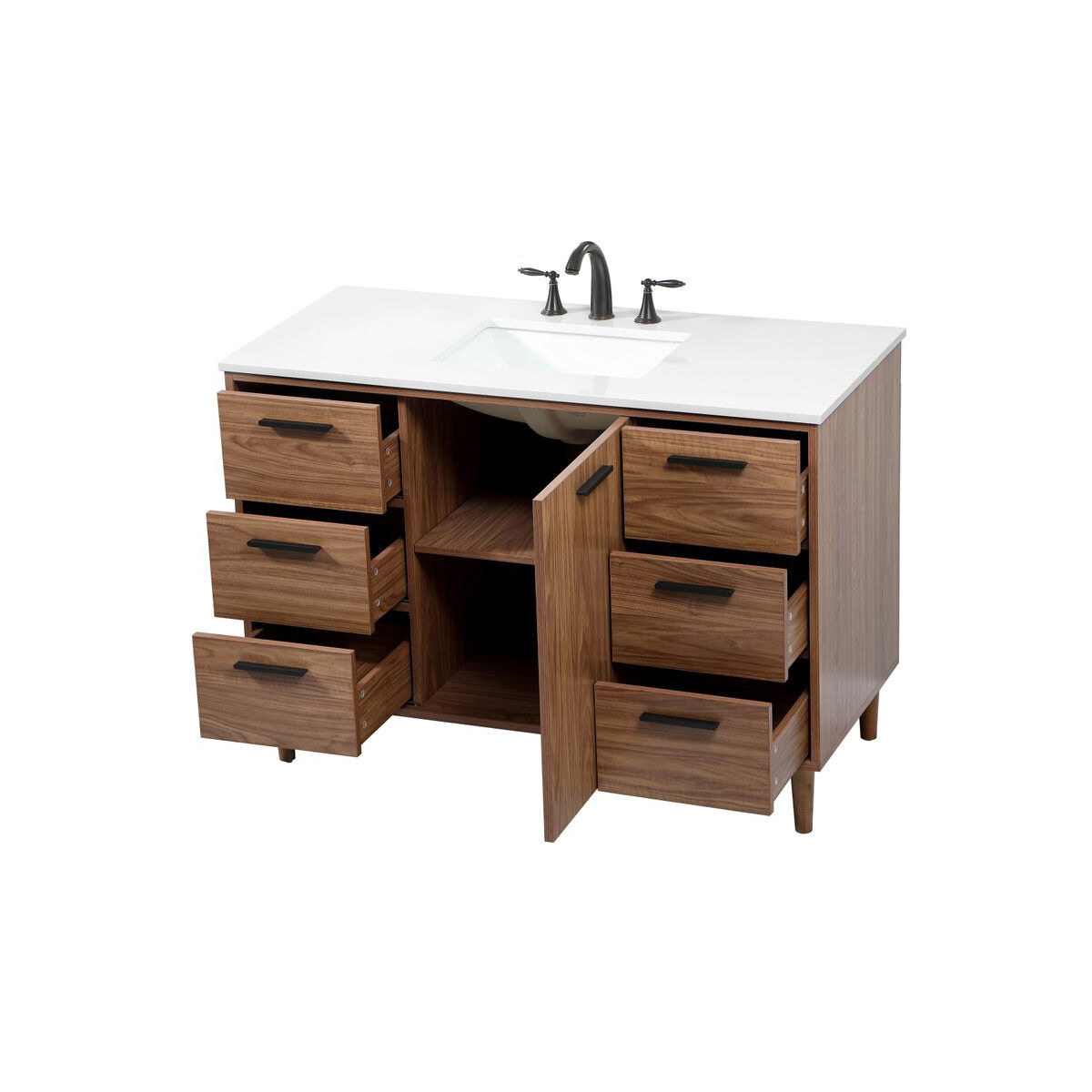 Baldwin 48 X 22 X 34 inch Walnut Brown Vanity Sink Set in Not Included