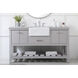 Clement 60 X 22 X 34 inch Grey Bathroom Vanity Cabinet