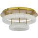 Bowen 2 Light 22 inch Satin Gold Flush Mount Ceiling Light